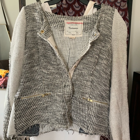Anthropologie glimmered tweed jacket cartonnier - Picture 6 of 8
